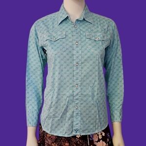 Wrangler 20X competition optical illusion snap western shirt Junior Large